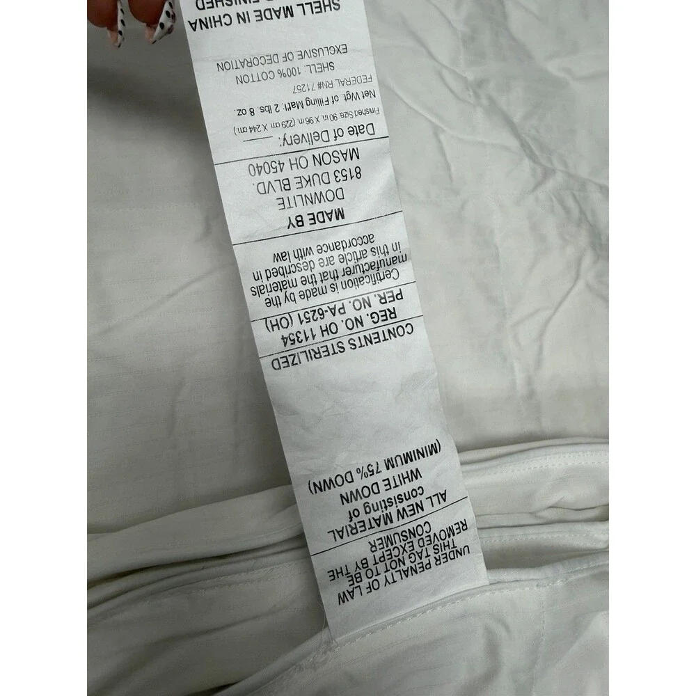 Charter Club Medium Weight Premium White Down Full/Queen Comforter